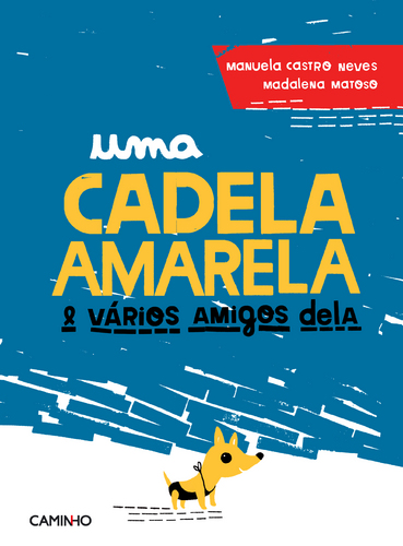 Uma cadela amarela e vários amigos dela